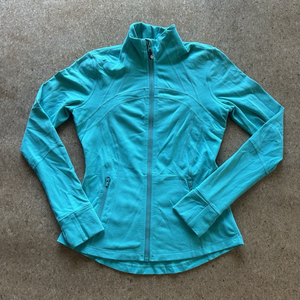 Lululemon Define Jacket Aqua Blue size 8 Full Zip Activewear